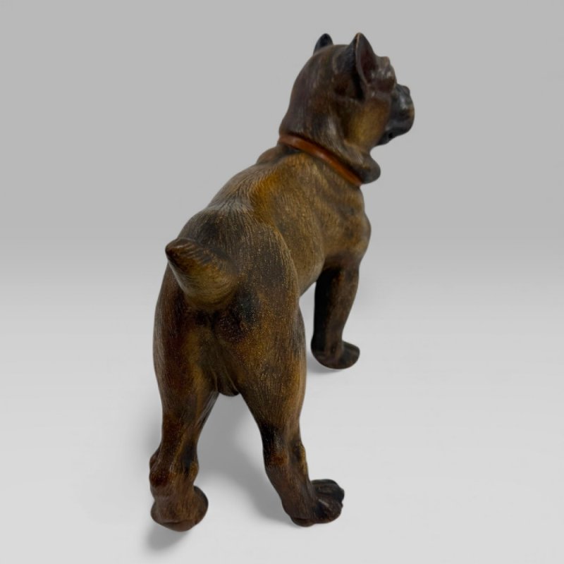 Antique Austrian Terracotta Life-size Pug Puppy Dog Sculpture - Image 6
