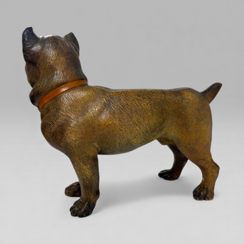 Antique Austrian Terracotta Life-size Pug Puppy Dog Sculpture - Image 5