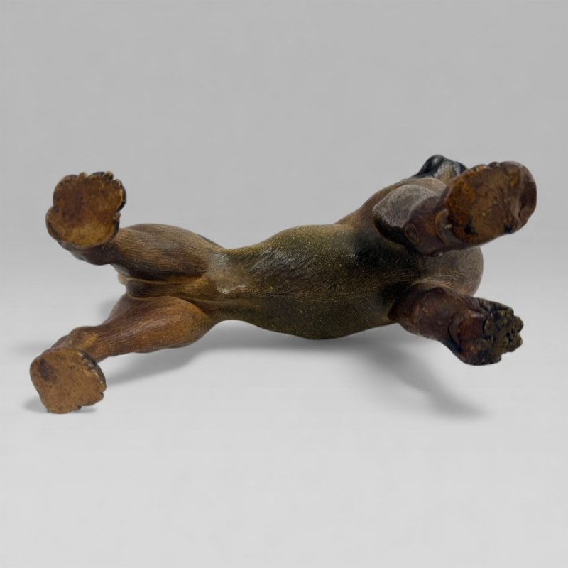 Antique Austrian Terracotta Life-size Pug Puppy Dog Sculpture - Image 9