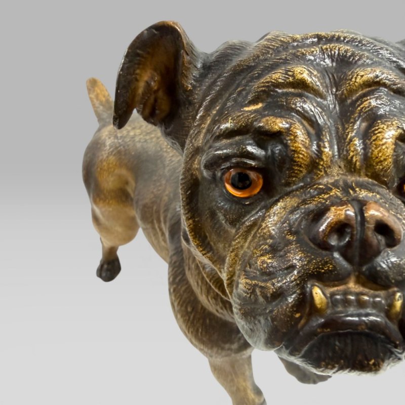 Antique Austrian Terracotta Life-size Pug Dog Sculpture - Image 4