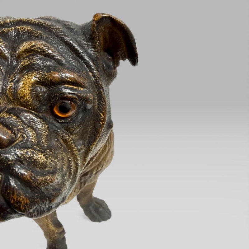 Antique Austrian Terracotta Life-size Pug Dog Sculpture - Image 6