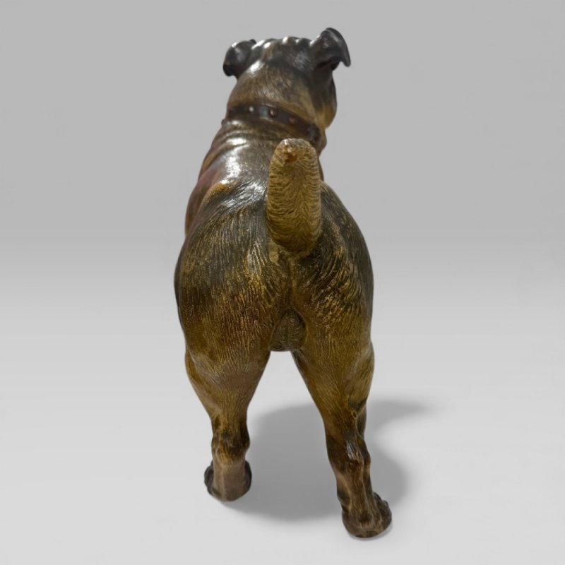 Antique Austrian Terracotta Life-size Pug Dog Sculpture - Image 13