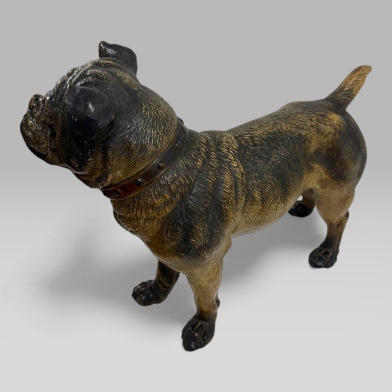 Antique Austrian Terracotta Life-size Pug Dog Sculpture - Image 11
