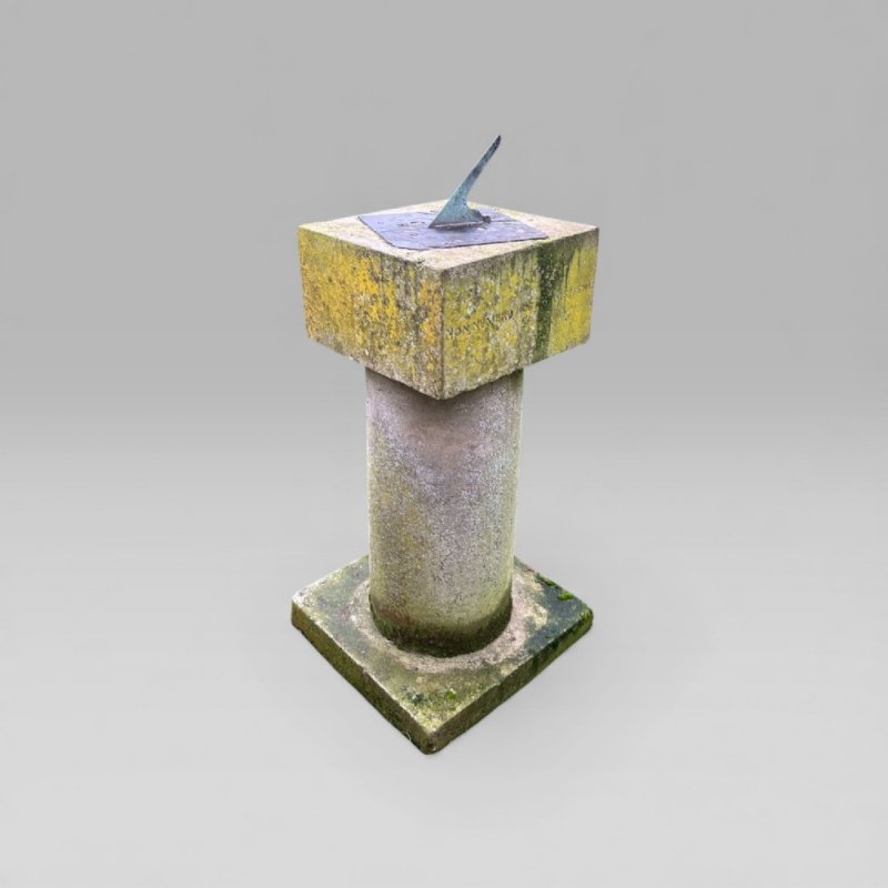 Historic Crimean War Sundial From Kinburn Fort - Stone Garden Sculpture