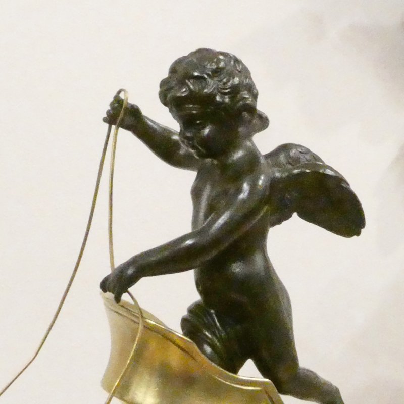 French Bronze & Gilt Bronze Mantel Clock Set by Japy Freres - Image 5