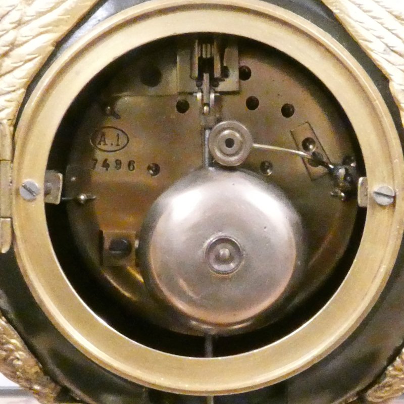 French Bronze & Gilt Bronze Mantel Clock Set by Japy Freres - Image 12