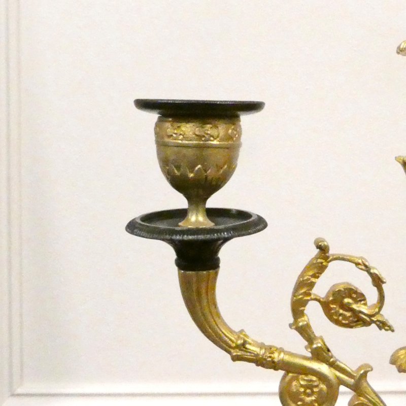 French Bronze & Gilt Bronze Mantel Clock Set by Japy Freres - Image 14