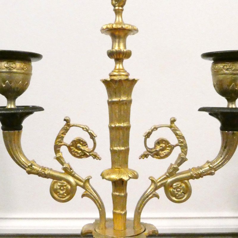 French Bronze & Gilt Bronze Mantel Clock Set by Japy Freres - Image 15