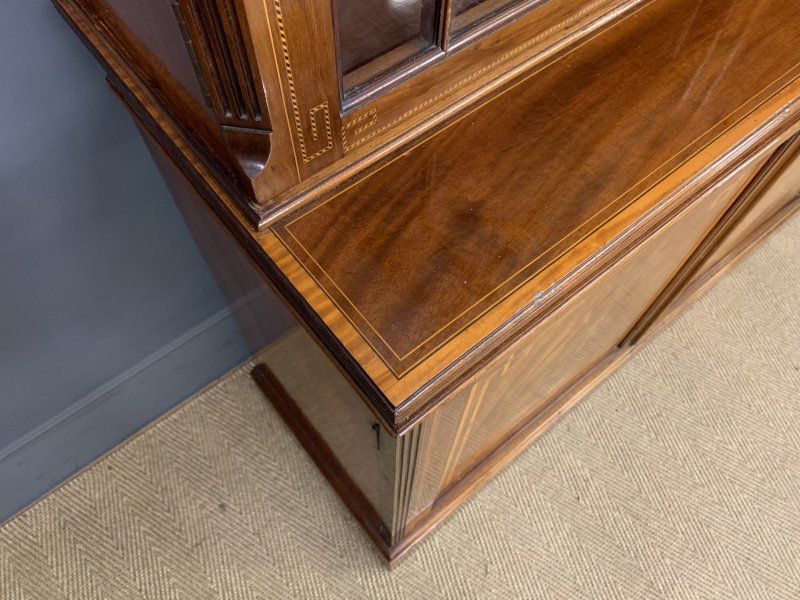 Edwards & Roberts Inlaid Mahogany Bookcase - Image 12