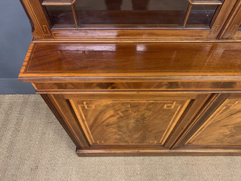 Edwards & Roberts Inlaid Mahogany Bookcase - Image 16