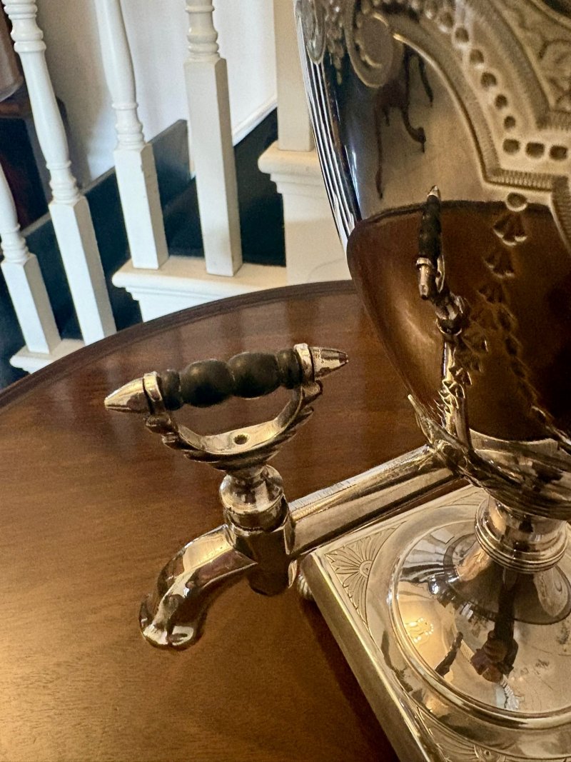 Antique Victorian Walker & Hall Sheffield Silver Plated Tea Urn / Samovar With Tap - Image 15