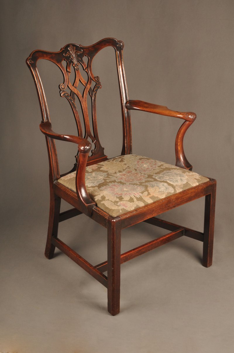 Wonderful 18th Century Mahogany Chippendale Armchair