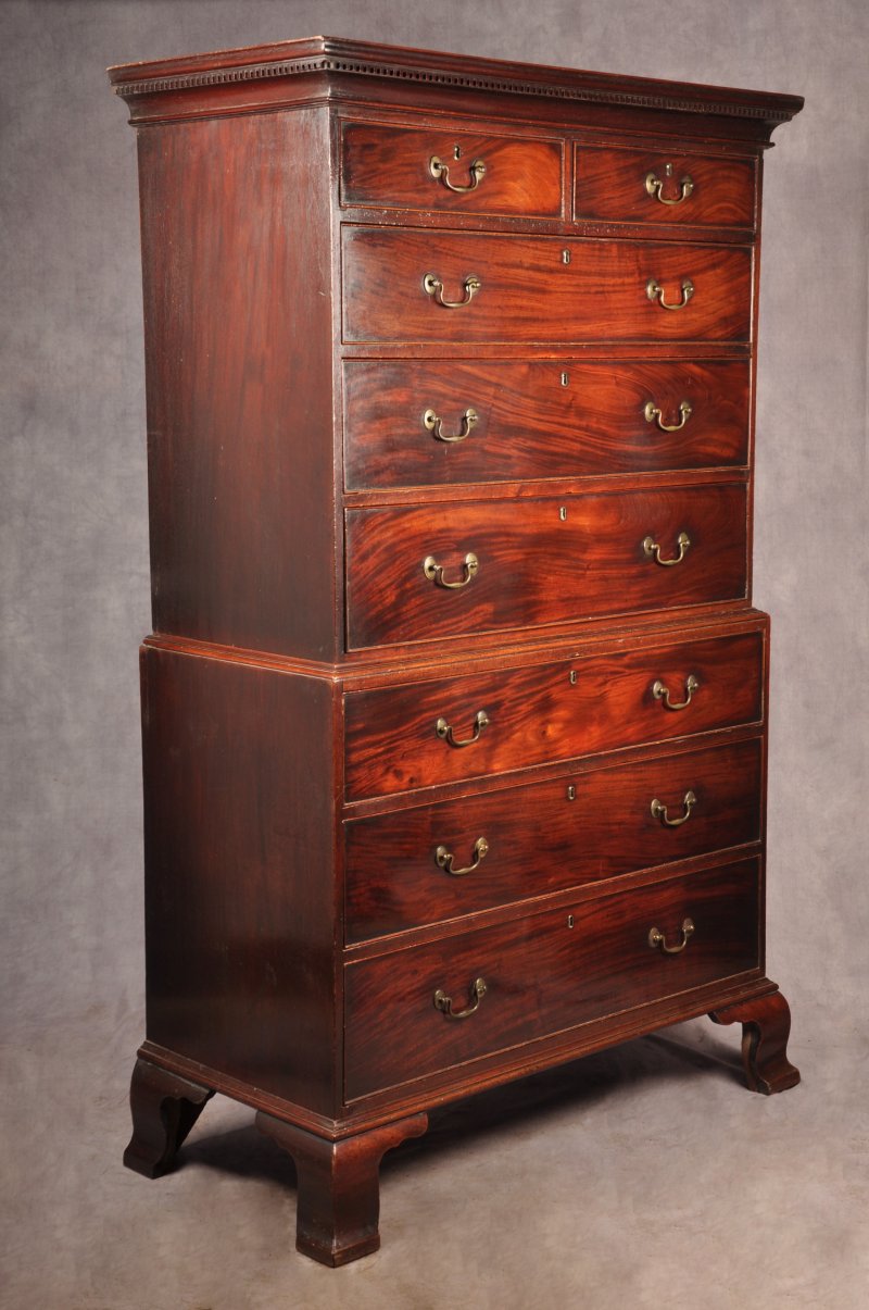 18th Century Mahogany Tallboy Chest on Chest - Image 2