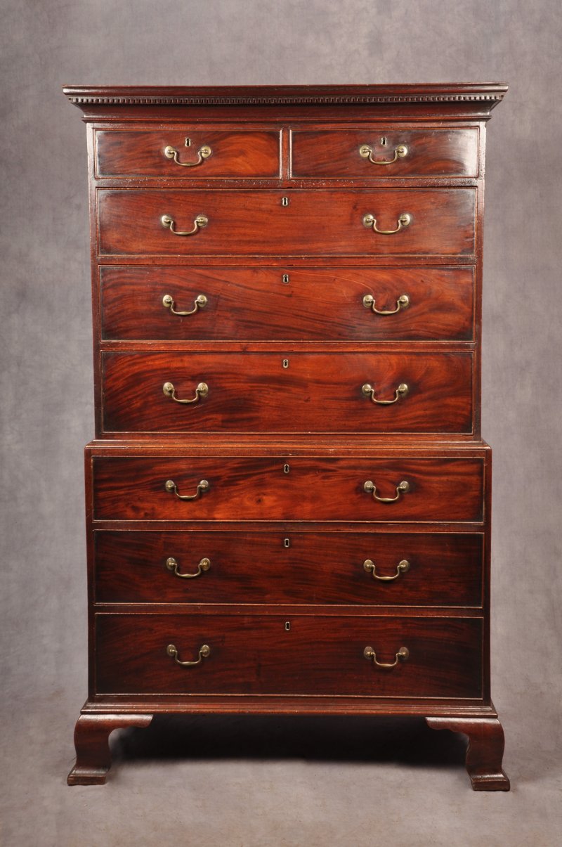 18th Century Mahogany Tallboy Chest on Chest - Image 5