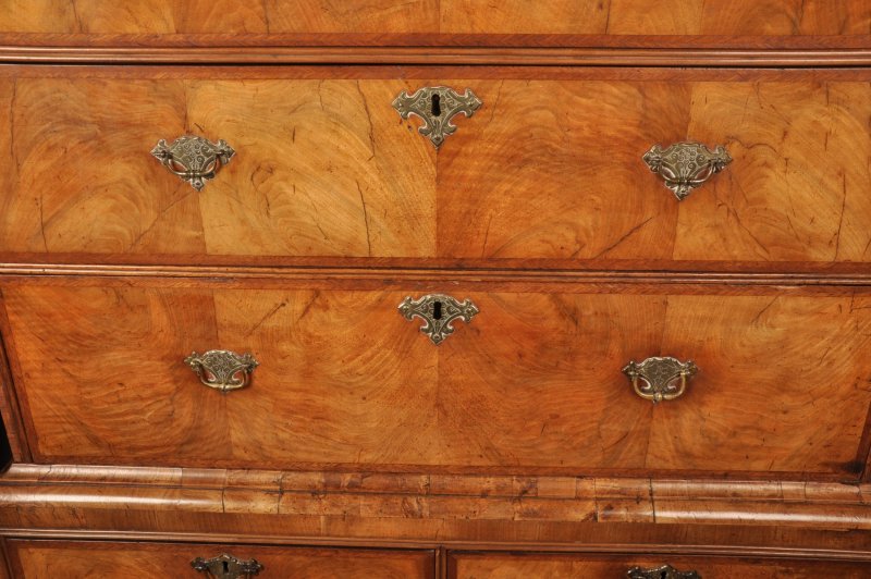 Rare Queen Anne Walnut Chest On Chest - Image 9