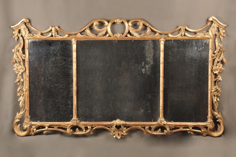 Fine & Rare 18th Century Giltwood Overmantel Mirror