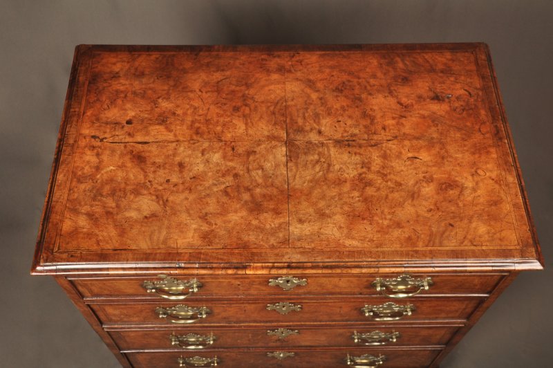 A Fine Early George II Walnut Chest Of Drawers Of Small Proportions - Image 3