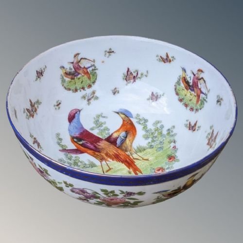 Antique Porcelain Samson Bowl Pheasants - Image 3