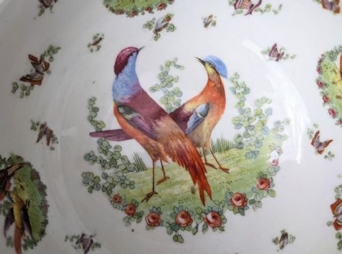 Antique Porcelain Samson Bowl Pheasants - Image 6