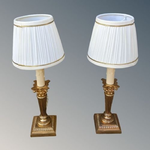 Elegant Pair Antique Gilt Bronze Lamps - Image 7