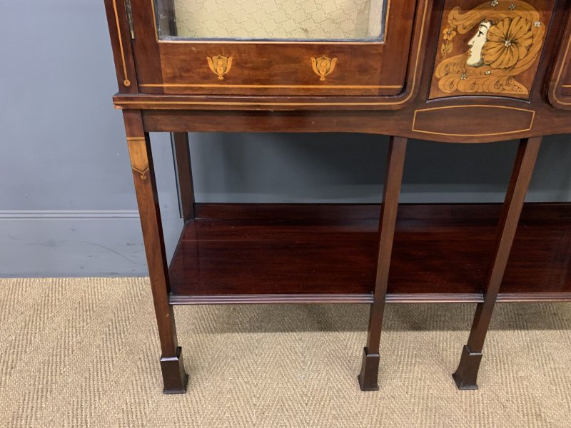 Arts and Crafts Inlaid Mahogany Display Cabinet - Image 19