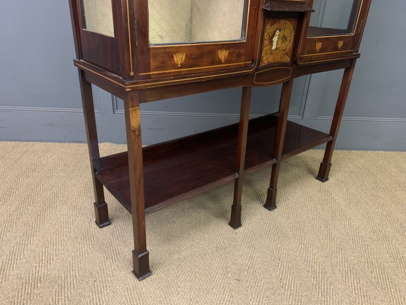 Arts and Crafts Inlaid Mahogany Display Cabinet - Image 17