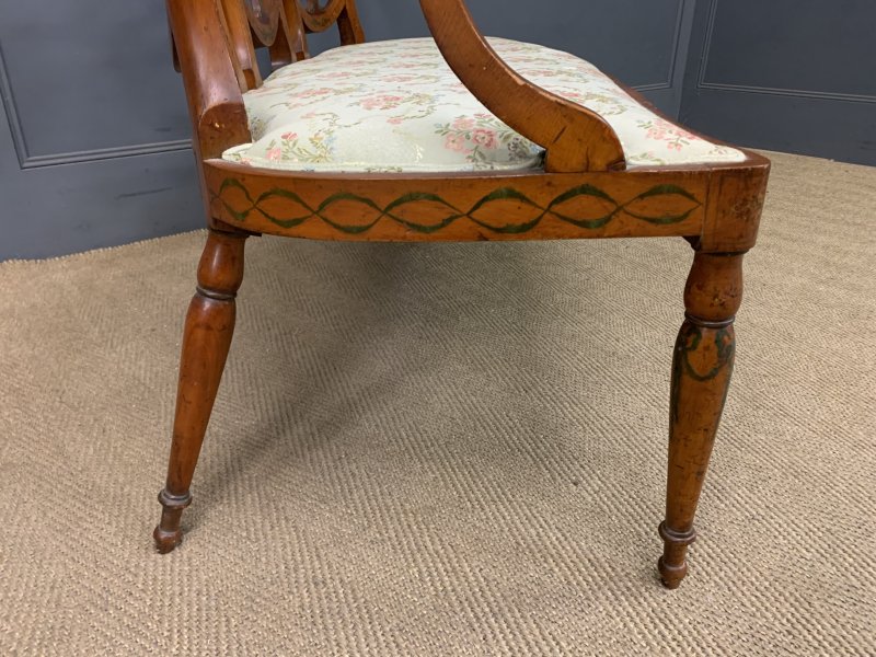 Painted Satinwood Settee - Image 12