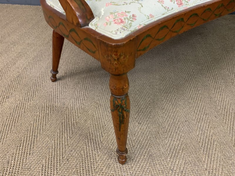 Painted Satinwood Settee - Image 14