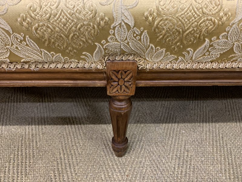 French Walnut Upholstered 3 Piece Salon Suite - Image 15