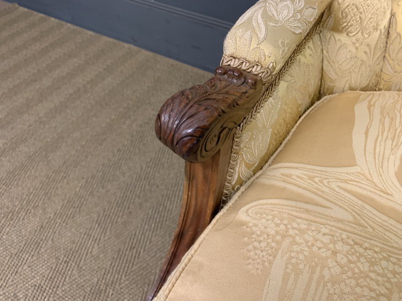 French Walnut Upholstered 3 Piece Salon Suite - Image 2