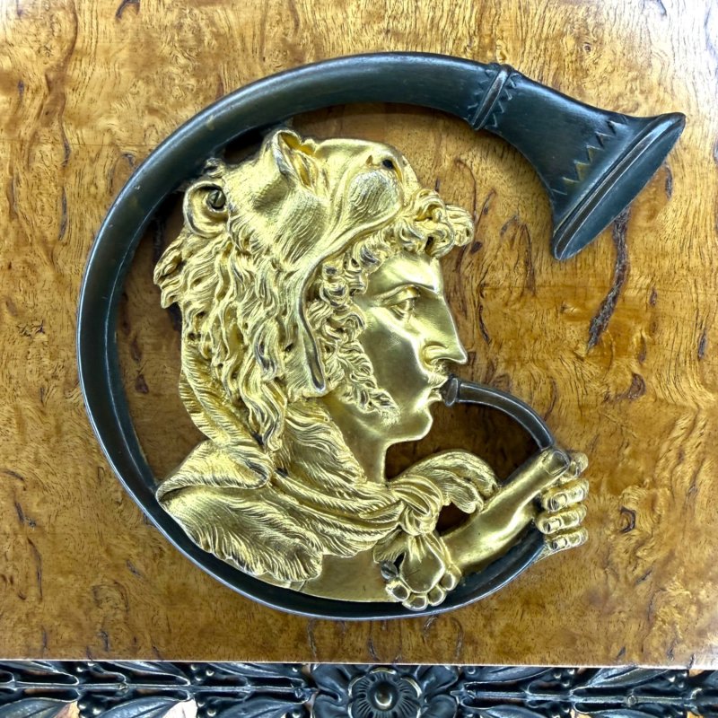 Antique French Neoclassical Maple Breakfront Display Cabinet Mercier Frères - Image 14