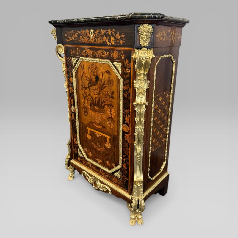 Antique Edward Holmes Baldock Ormolu Pier Cabinet With Blake Marquetry