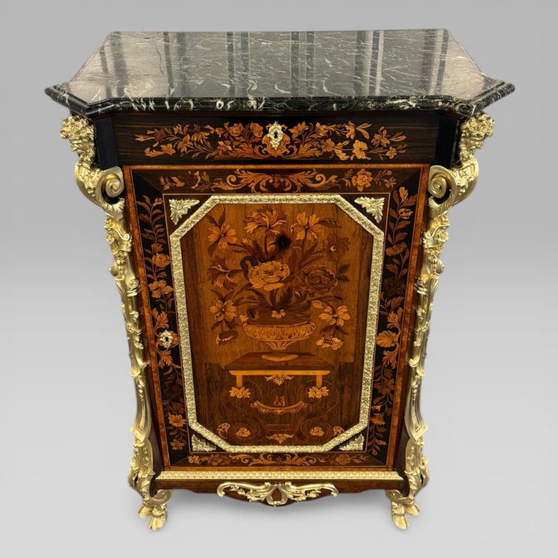 Antique Edward Holmes Baldock Ormolu Pier Cabinet With Blake Marquetry - Image 3