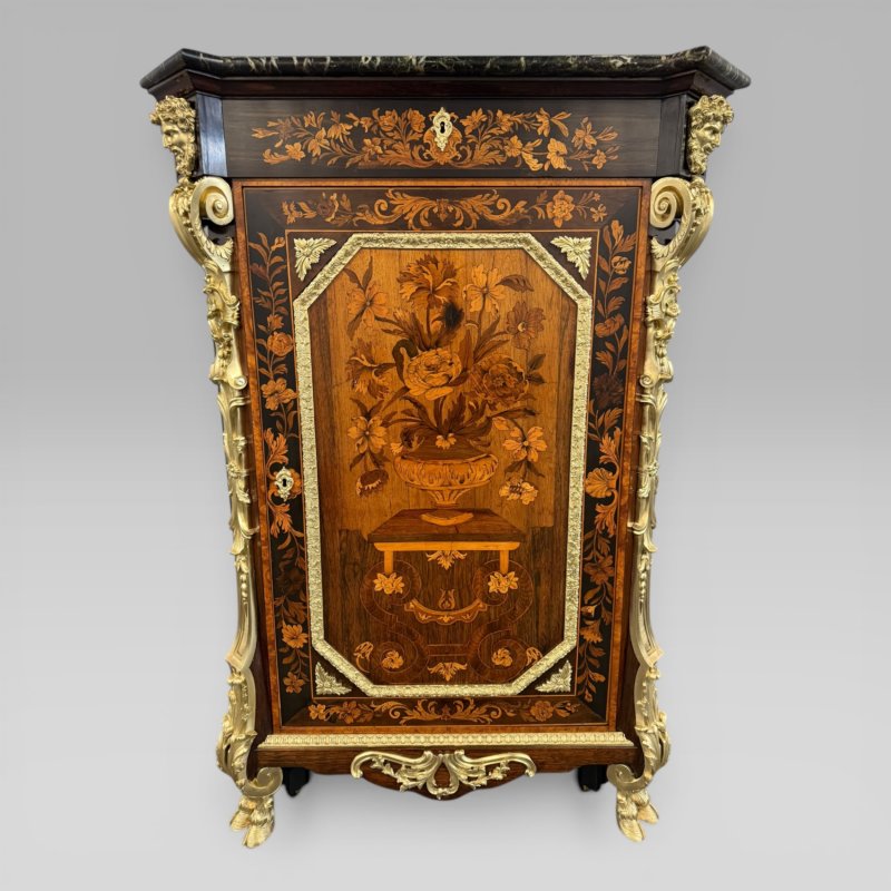 Antique Edward Holmes Baldock Ormolu Pier Cabinet With Blake Marquetry - Image 2