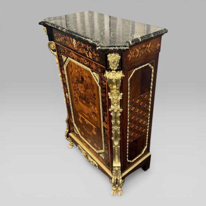 Antique Edward Holmes Baldock Ormolu Pier Cabinet With Blake Marquetry - Image 4