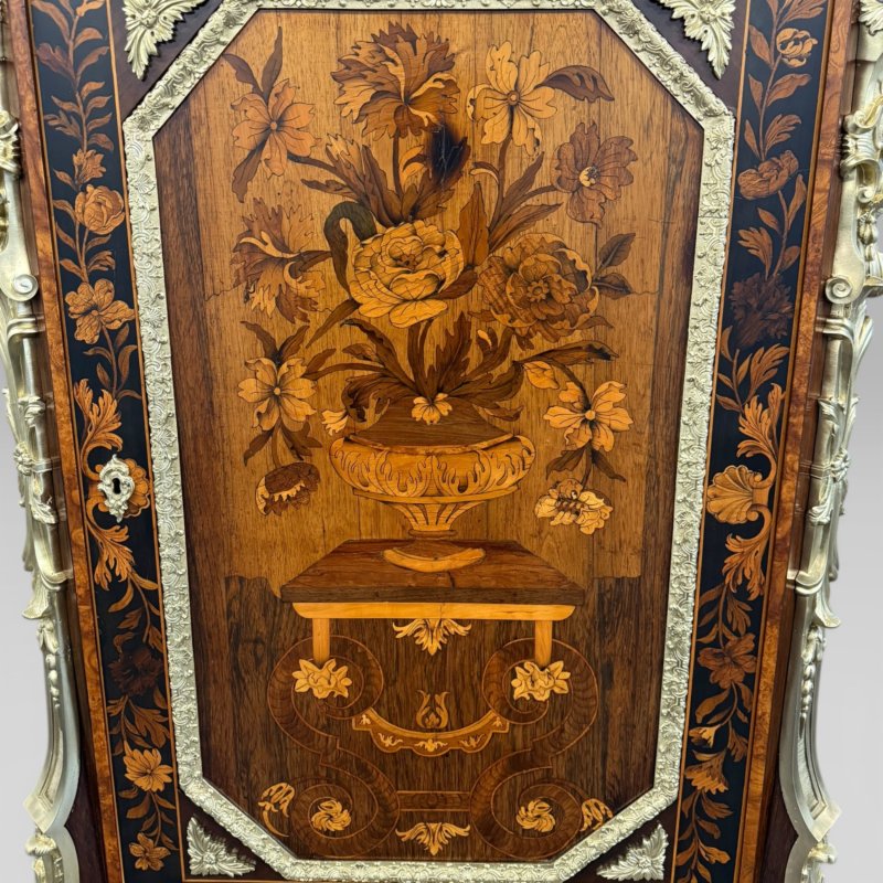 Antique Edward Holmes Baldock Ormolu Pier Cabinet With Blake Marquetry - Image 8