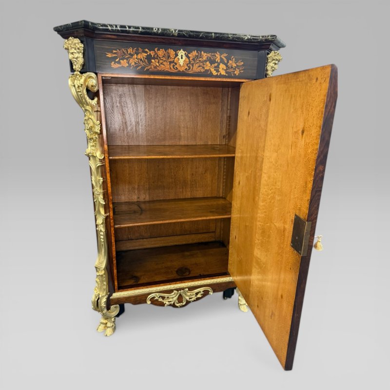 Antique Edward Holmes Baldock Ormolu Pier Cabinet With Blake Marquetry - Image 10