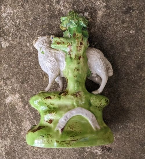 Antique Staffordshire Pottery - Walton - Pearlware Sheep & Lamb Figure - Image 3