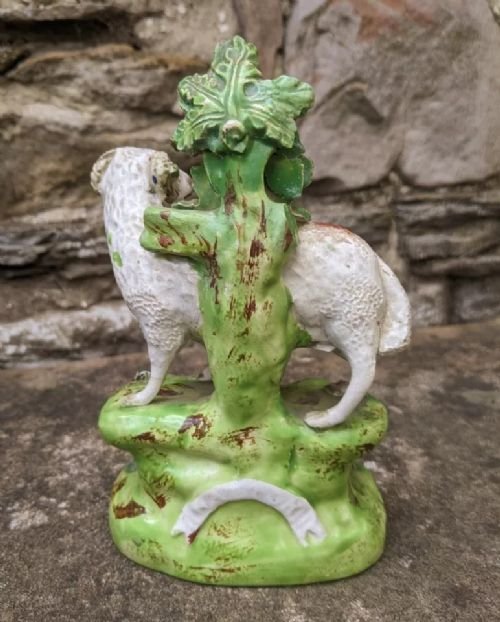Antique Staffordshire Pottery - Walton - Pearlware Sheep & Lamb Figure - Image 6