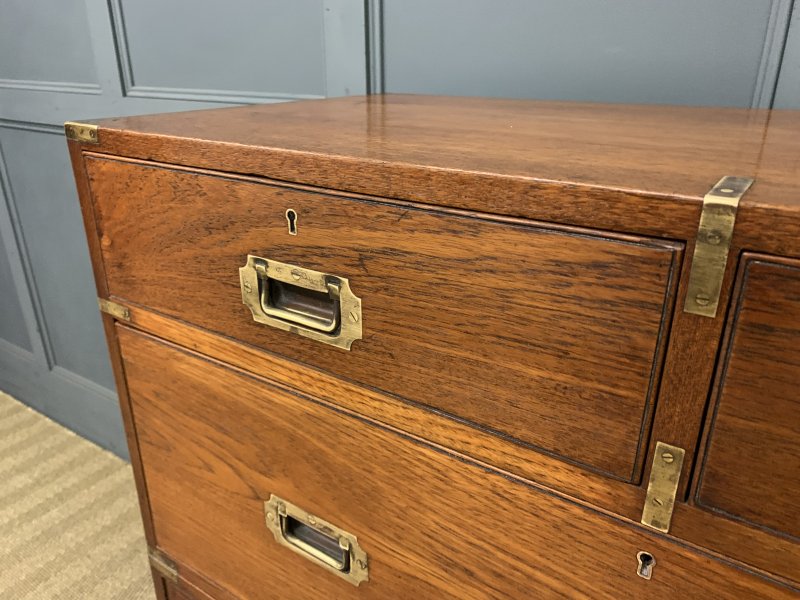 Victorian Teak Military Chest by Army & Navy - Image 7