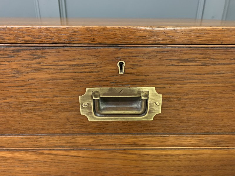 Victorian Teak Military Chest by Army & Navy - Image 5