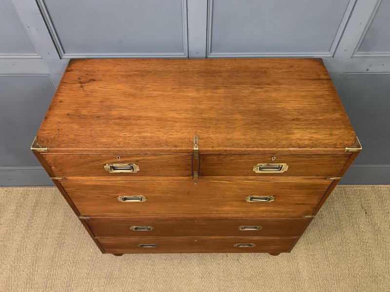 Victorian Teak Military Chest by Army & Navy - Image 10