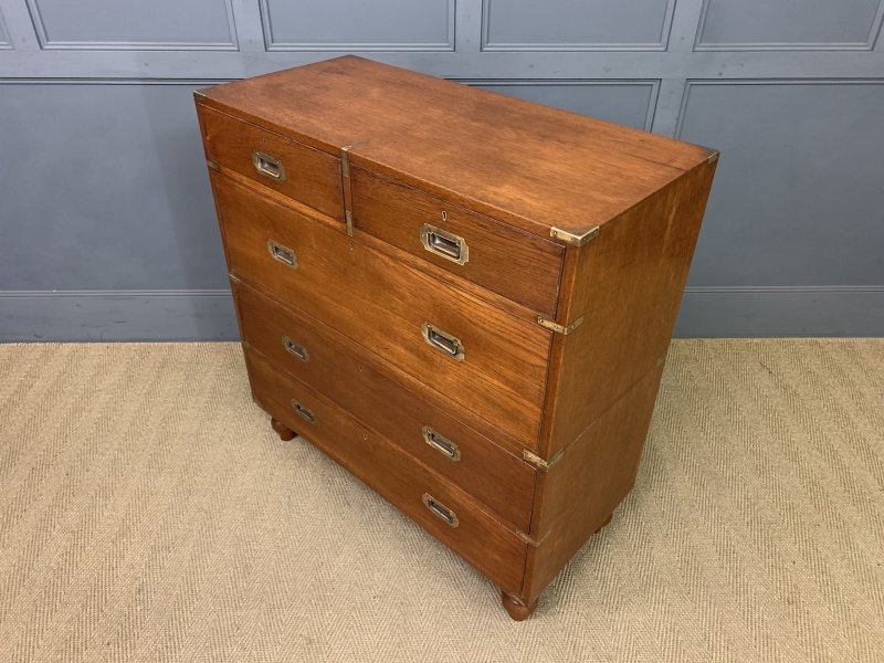 Victorian Teak Military Chest by Army & Navy - Image 14