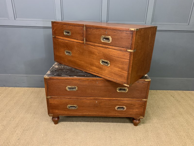 Victorian Teak Military Chest by Army & Navy - Image 8