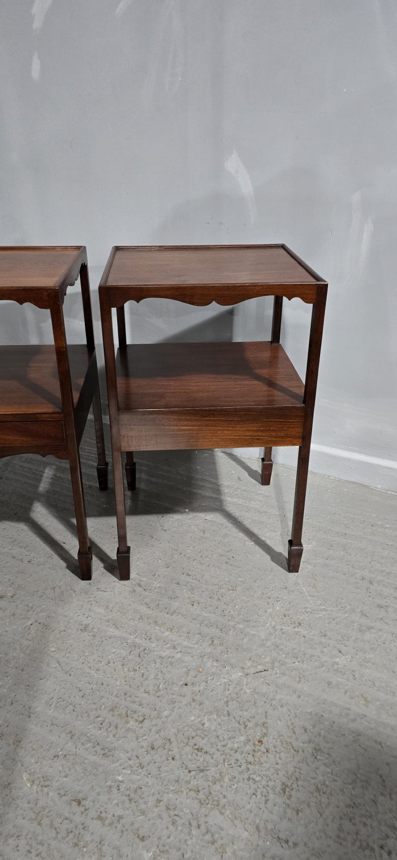 Pair Regency Mahogany Bedside Lamp Tables - Image 9