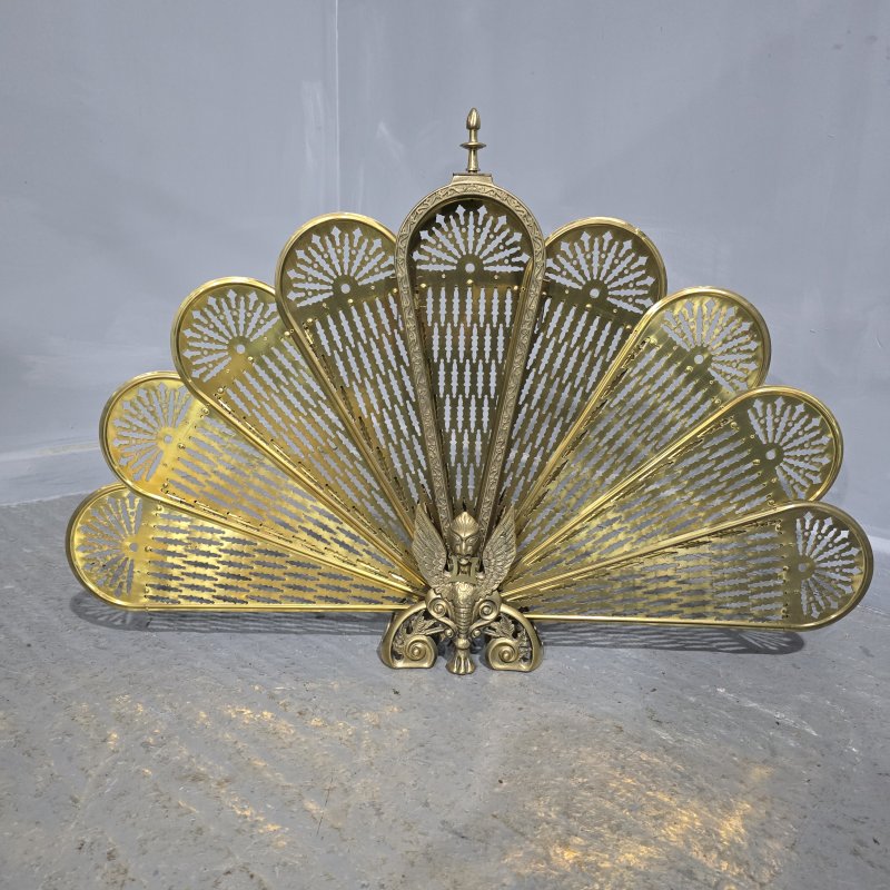 Brass Peacock Fire Screen - Image 2