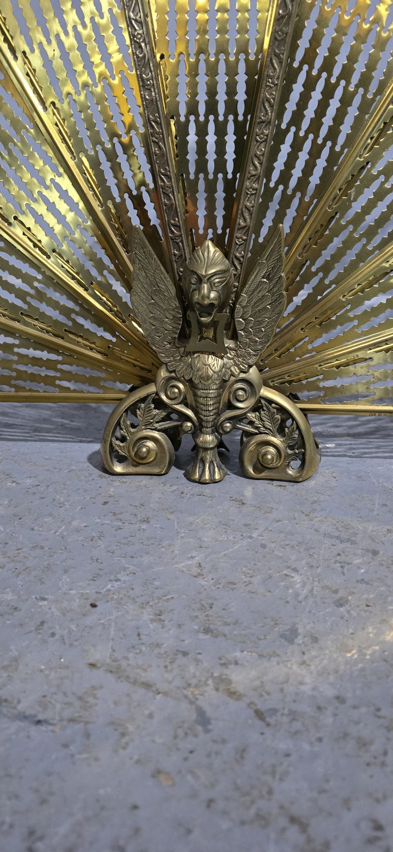 Brass Peacock Fire Screen - Image 4