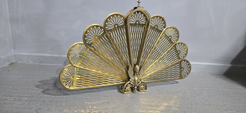 Brass Peacock Fire Screen - Image 6