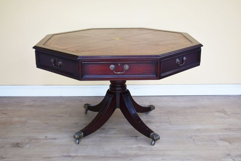 20th Century Edwardian Mahogany Drum Table