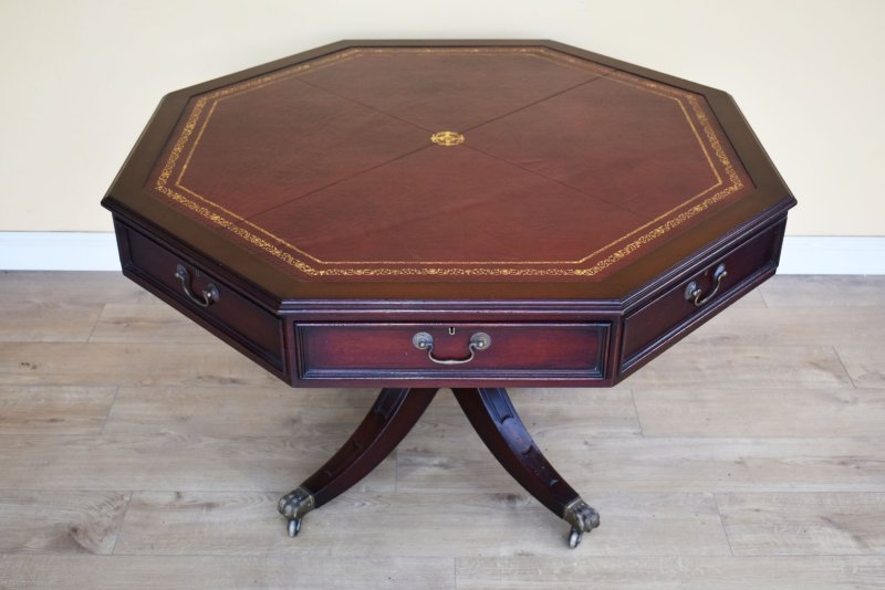 20th Century Edwardian Mahogany Drum Table - Image 3